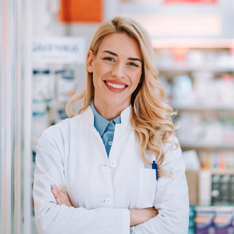 Happy pharmacist